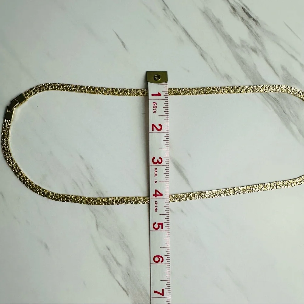 Golden Nugget Style Vintage 24” Gold Plated Necklace - Picture 13 of 13